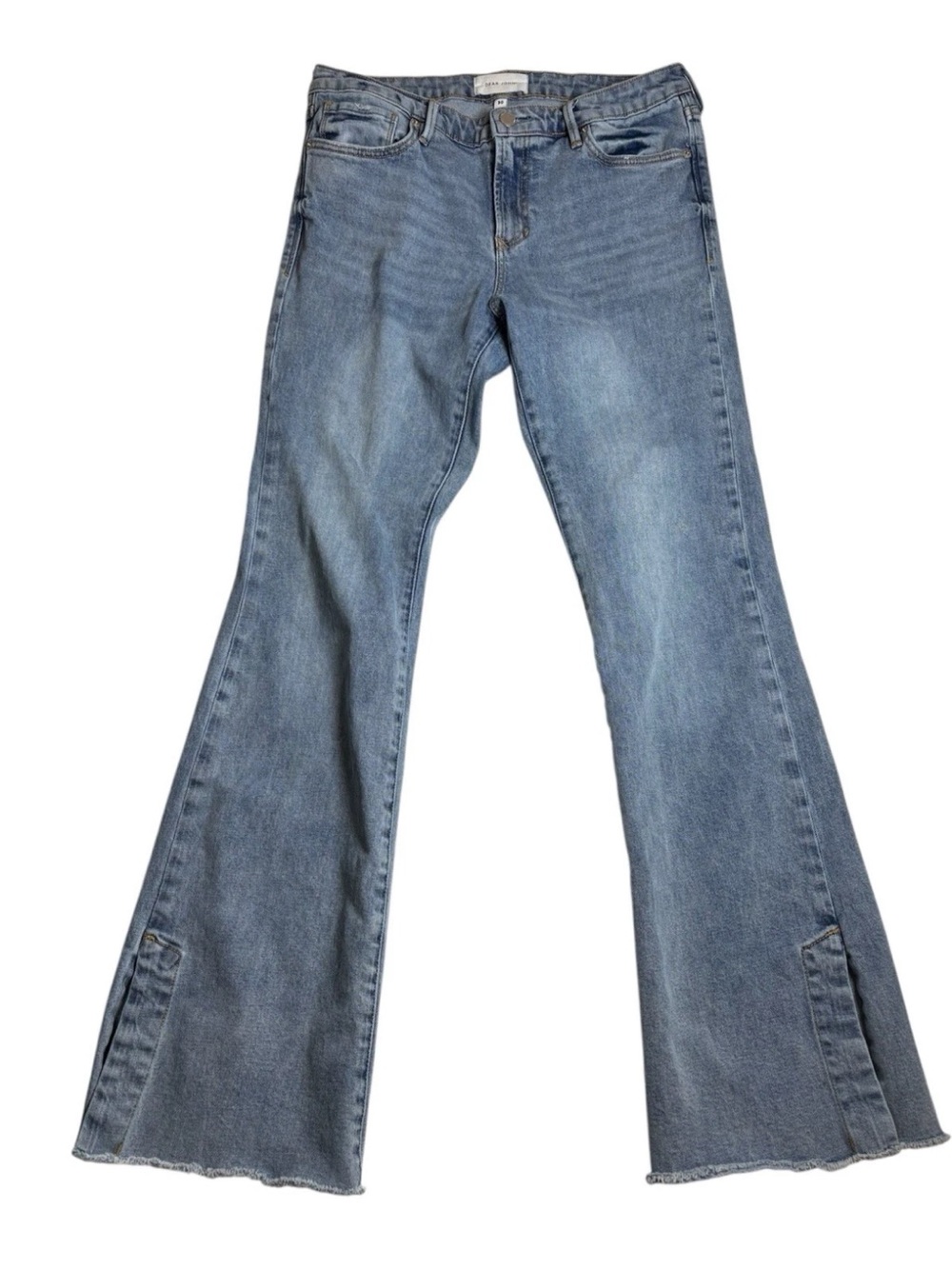 Dear John Womens Jaxton Boot Cut Mid Rise Raw Hem Split Side Seam Jeans 30 x 32